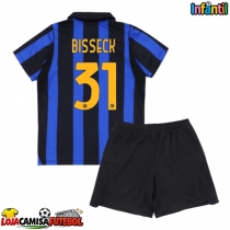 Camisa de Futebol Inter Milan Yann Bisseck #31 Equipamento Principal Infantil 2026-27 Manga Curta (+ Calças curtas)